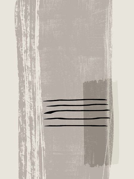 Abstrakt mit geometrischen Flächen und Linien in Erdfarben von Imaginative