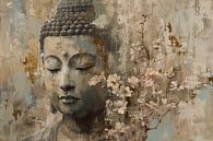 Boeddha & Pink Cherryblossom van Bianca ter Riet thumbnail