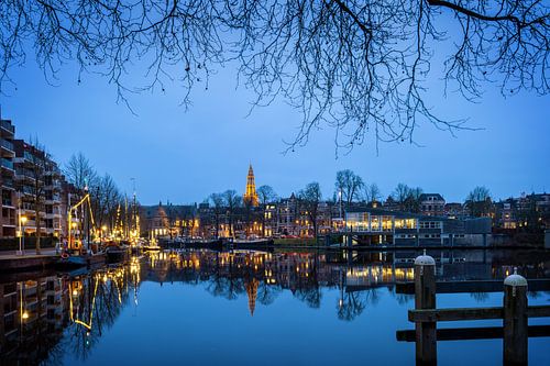 WinterWelvaart Groningen Zuiderhaven vanaf Eelderbrug