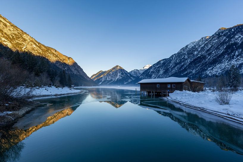 Winter aan de Heiterwanger See van Teresa Bauer