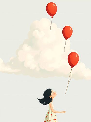 Meisje met ballonnen