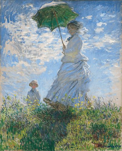 Femme à l'ombrelle - Madame Monet et son fils - Claude Monet