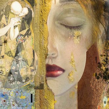 Weinen (Hommage an Gustav Klimt) von Dray van Beeck