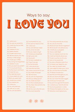 Ways to say: I love You - Orange