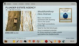 Plunder estate agency sells a birdhouse by Grüntyers .
