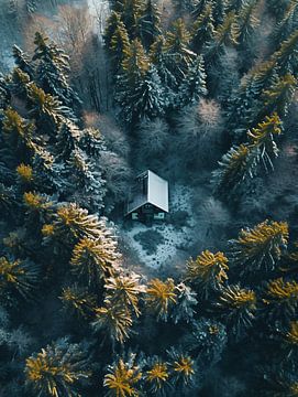 Winterlandschap van fernlichtsicht