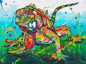 Colourful iguana by Happy Paintings thumbnail