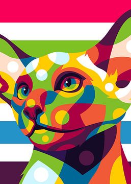 Kitty in Pop Art stijl van Lintang Wicaksono