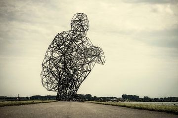 Exposition - Lelystad - Statue d'Antony Gormley sur Keesnan Dogger Fotografie