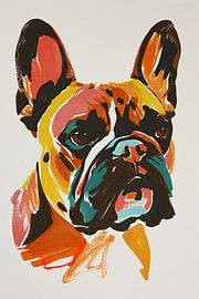 Bulldog Art | Expressive Bulldog Portrait by Wonderful Art