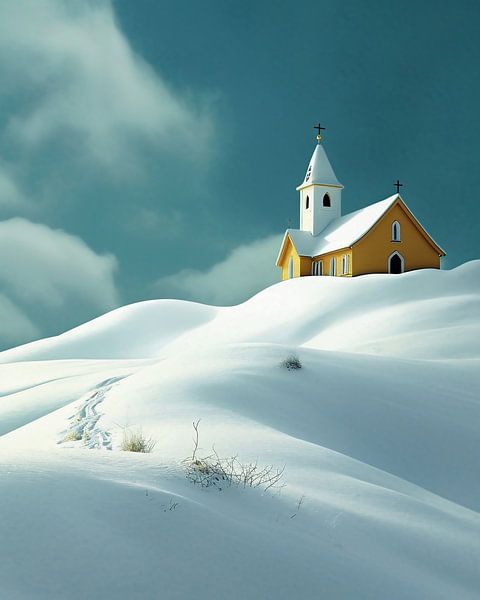 Winterlandschap van fernlichtsicht