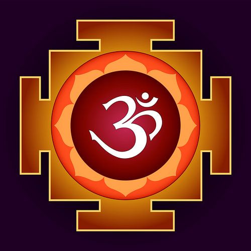 AUM - Yantra for yoga meditation. Symbol of the Absolute