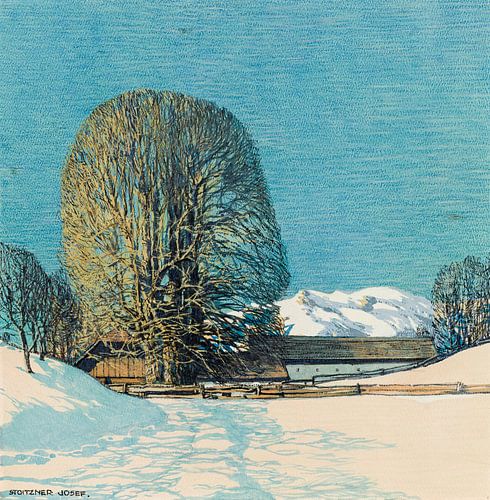 Pinzgau, hiver, JOSEF STOITZNER, ca 1929