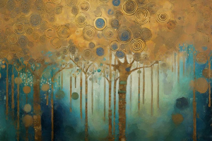 Trees in Golden Sky by Whale & Sons