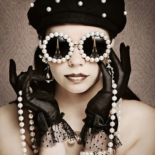 Lady Pearls in Paris, vive la Paris van ArtStudioMonique