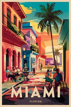 Miami, Florida Vintage Reisposter