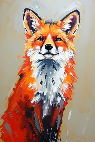 Vos in levendige kleuren