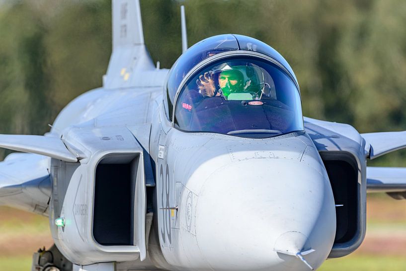 Saab JAS 39 Gripen of the Hungarian Air Force. by Jaap van den Berg