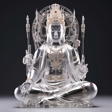 crystal buddha by Virgil Quinn - Decorative Arts