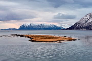 Landschap met eilandje, Noorwegen van Gerda Beekers