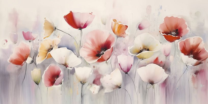 Poppies abstract by Bert Nijholt
