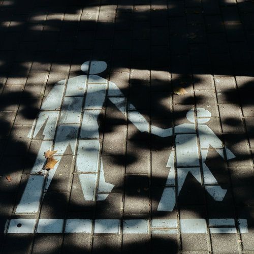 Symbool voor een voetgangersbrug in Polen