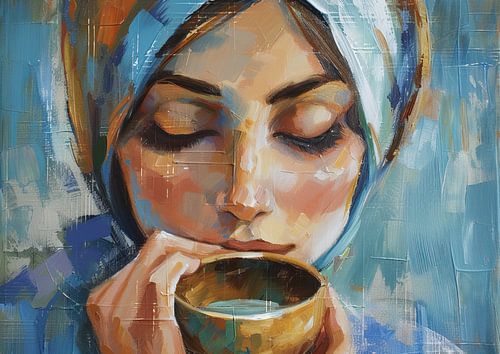 Femme abstraite - berceau de reflets