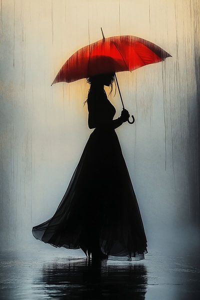 Roter Regenschirm vi von Studio BB