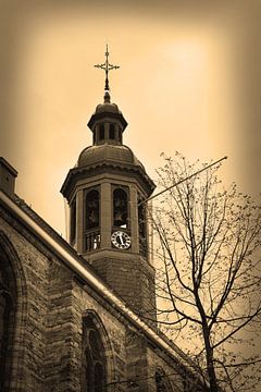 Alkmaar North Holland Town centre Sepia Netherlands