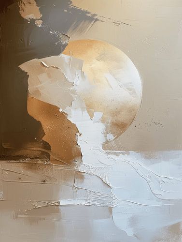 Moderne Abstraktion mit Goldakzent