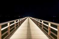 A view of the pier in Ahlbeck on the Baltic Sea at night by Andreas Völkel thumbnail