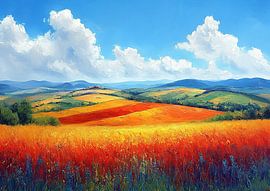 Gelassene Farbtöne von Abstraktes Gemälde