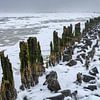 Schneeschauer über dem Wattenmeer von Peter Bolman