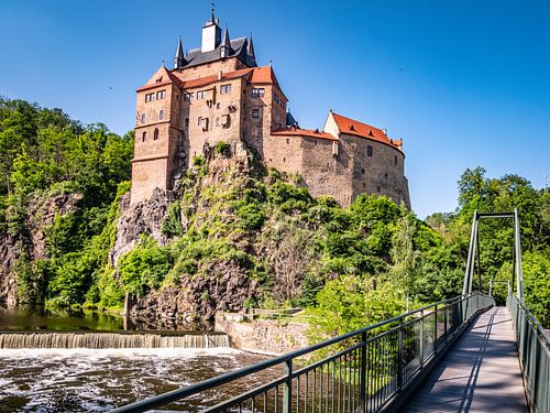 Kasteel Kriebstein aan de Zschopau in Saksen