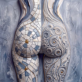 Sensual Buttocks – In the Mosaic of Fossils by AidasignArt