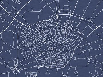 Kaart van Haaksbergen in Royaal Blauw van Map Art Studio