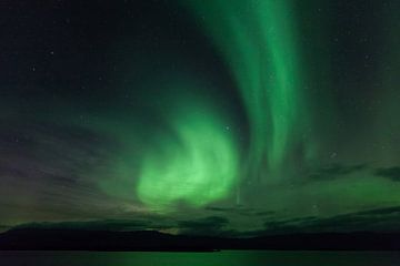 Aurora Borealis über dem See Torneträsk