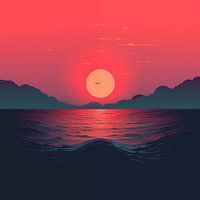 Sunset Minimalism modern pink