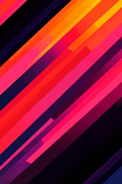 Farbige Linien in Bewegung von Poster Art Shop
