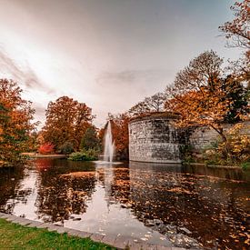 Herfst in het stadspark van Maastricht van Dorus Marchal