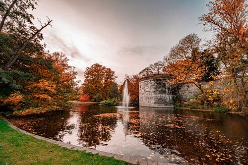 Herfst in het stadspark van Maastricht van Dorus Marchal