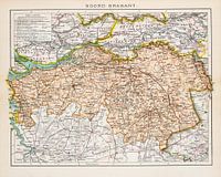 Vintage map Province of North - Brabant ca. 1900