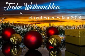 Kerstkaart met kerstwensen en nieuwjaarswensen 202 van Udo Herrmann