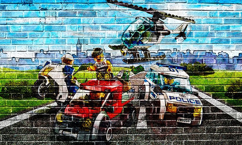 LEGO City graffiti collectie 2 van Bert Hooijer op canvas, en meer
