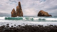 Kust en rotsstrand in de Atlantische Oceaan bij Madeira