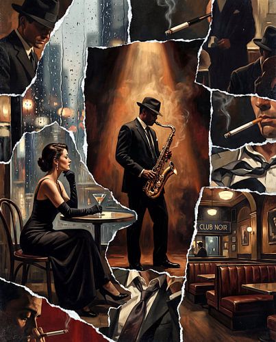 Noir Jazz in a Rainlit City by Jan Keteleer