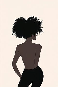 Powerful silhouette of a woman by Poster Art Shop