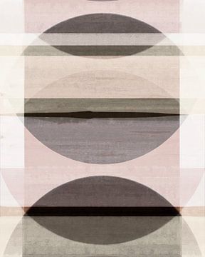Formes abstraites Bauhaus Géométrie Couleurs terre sur FRESH Fine Art