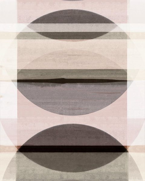 Abstrakte Bauhaus Formen Geometrie Erdfarben von FRESH Fine Art