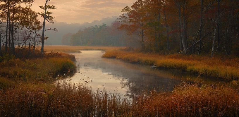 Reflecties in het water van fernlichtsicht